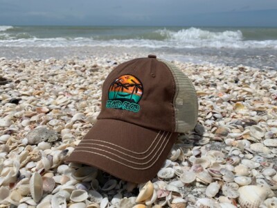 Island Flow cotton twill trucker style hat / cap with adjustable back NEW
