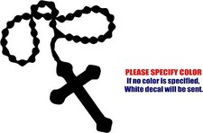 Rosary Saint God Jesus Graphic Die Cut decal sticker Car Truck Boat Window 6"