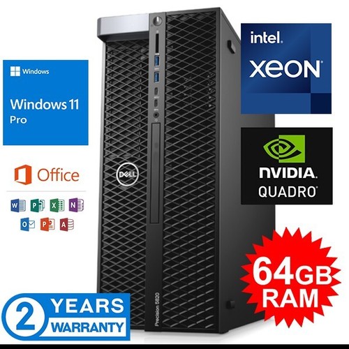 DELL PRECISION. XEON QUAD CORE. 64GB RAM. QUADRO P2000. WIN 11 / OFFICE ...
