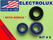FRONT LOAD WASHER,2 TUB BEARINGS AND SEAL, ELECTROLUX,KIT # 8 ,