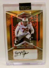 DAWAND JONES #28 /50 GOLD AUTO FOOTBALL WILD CARD ALUMINATION 2023