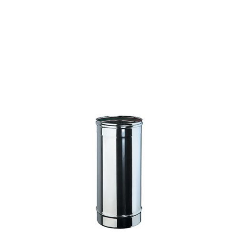 Tube inox simple paroi 140 mm 50 cm pour conduit tubage fumisterie poele