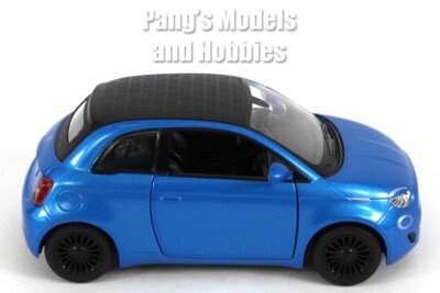 2020 New Fiat 500e 500 1/28 Scale Diecast Model by Kinsmart - BLUE