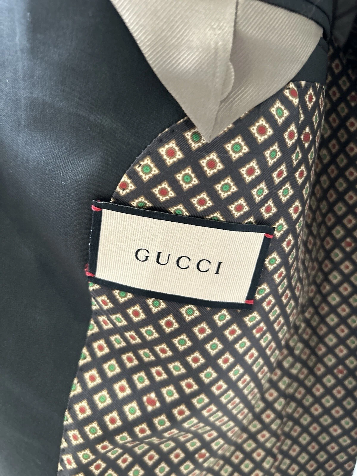 Gucci giacca tuta in lana mohair da uomo. Verde muschio taglia IT 50. * NUOVO & autentico