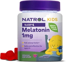 Kids Melatonin 1Mg, Supplement for Restful Sleep, Sleep Gummies for Children, 6