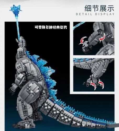 Godzilla Building Blocks Bricks MOC Set Ideas Dinosaur Monster Model toy 2056PCS - Picture 3 of 9