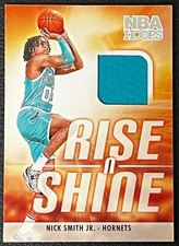 2023-24 Panini NBA Hoops NICK SMITH JR Rookie Patch Rise N Shine Hornets NBA RC