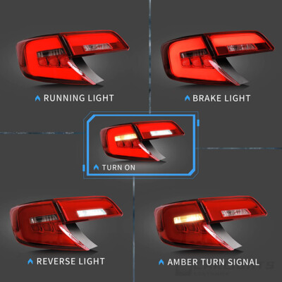 SasugaOne Rear Pair Tail Lights Brake Lamps Left&Right Set Fits Toyota Camry Hybrid LE/Hybrid XLE/L/LE/SE/XLE 2012-2014 - Foto 6