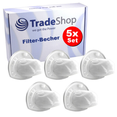 5x Filter-Becher Ersatzfilter für Black&Decker DV1210ECN DV1410EL DV7210ECN
