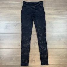 SPANX ankle Leggings Women  s Medium Black Camo Sara Blakely Stretch Activewear