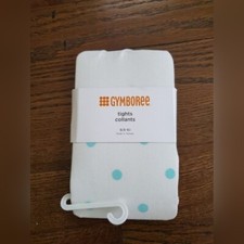 NEW GYMBOREE OUTLET Girls Small 5/6 Blue Polkadot Tights