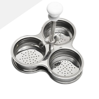 Poached Egg Maker Poaching Pan Mold Microwave Stainless Steel