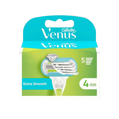 Gillette Venus EXTRA SMOOTH Rasierklingen - 4er Pack - 5 Klingen NEU UND VERSIEGELT