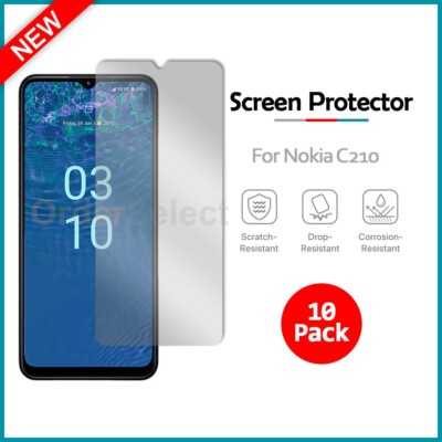 10-Pack LCD Ultra Clear HD Screen Shield Protector for Android Phone Nokia C210