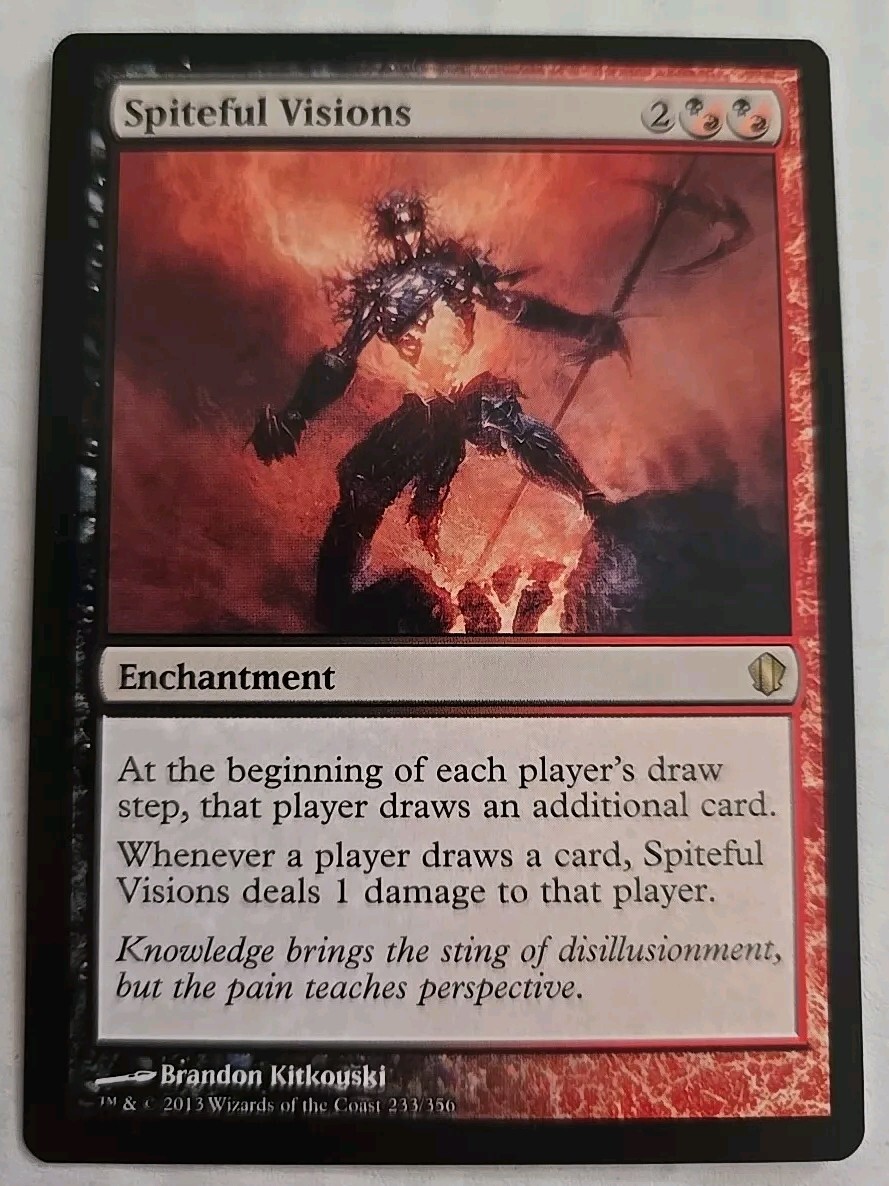 2013 Wizard Coast Magic The Gathering Commander Spiteful Visions