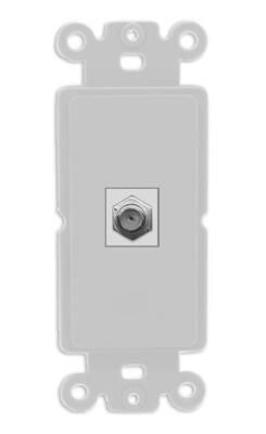 RiteAV 1 Port Coax Cable TV F-Type Wall Plate Rocker [Gray/Gray]