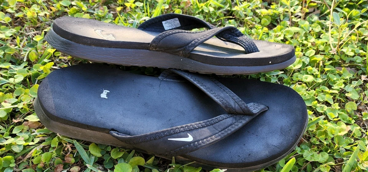 Mindst bunke reform VTG Nike Celso BLACK Thong Plus Flip Flop Women&#039;s 6 | eBay