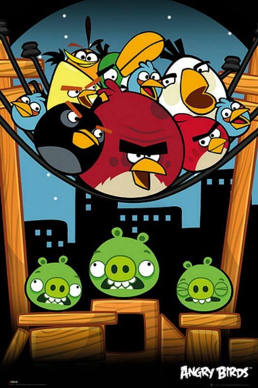 Angry Birds On A Wire - Maxi Poster 61 x 91.5 cm new and sealed