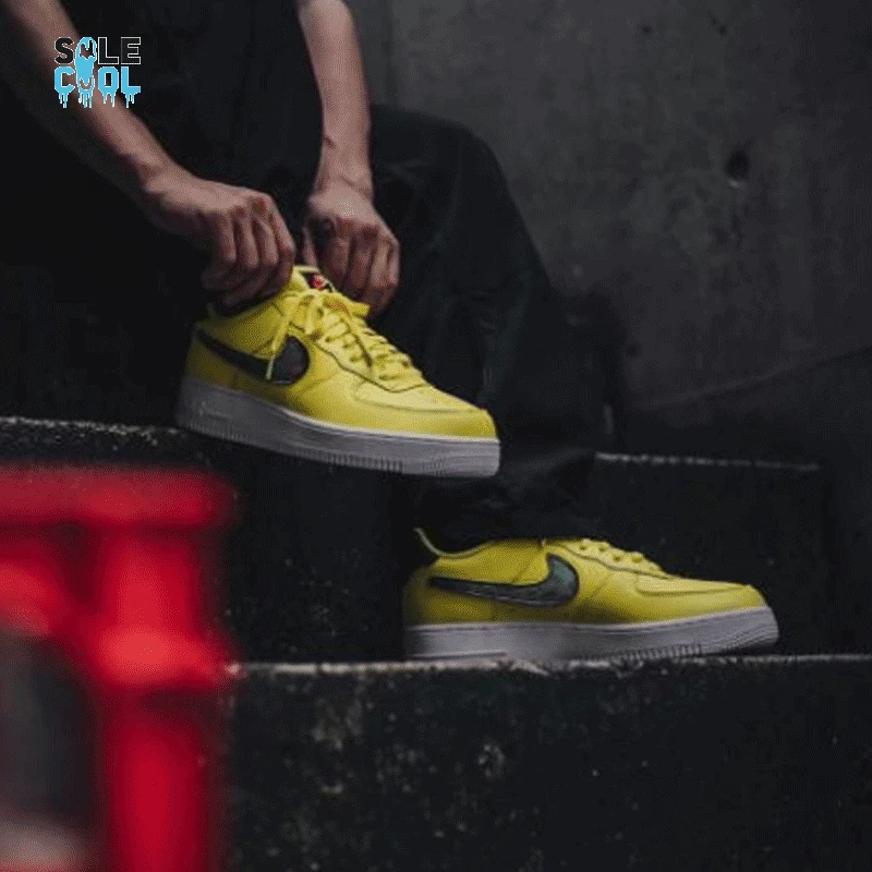 Air force 1 low yellow best sale pulse