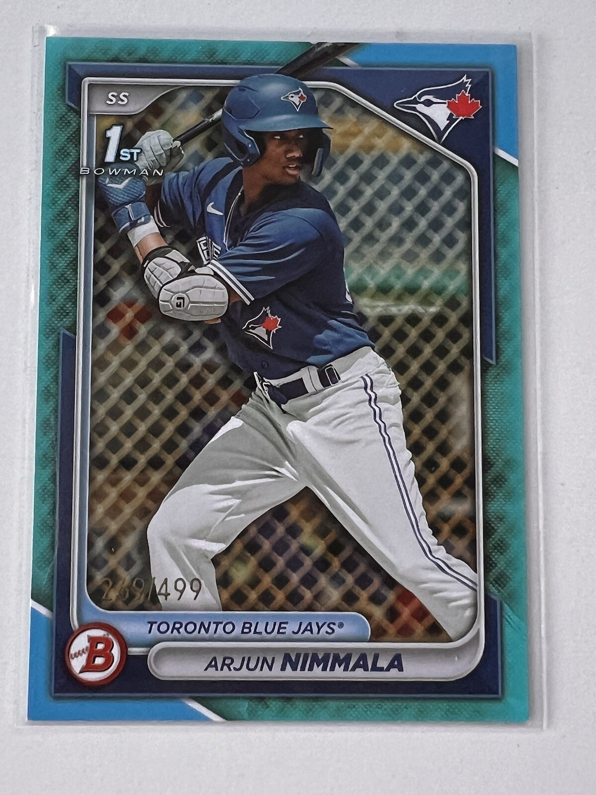 ARJUN NIMMALA 2024 Bowman Sky Blue /499 1st Bowman - Toronto Blue Jays