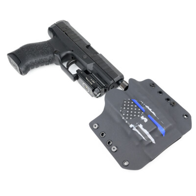 OWB Kydex Holster for Hanguns w/OLIGHT PL-MINI VALKYRIE - SPARTAN BLUE LINE