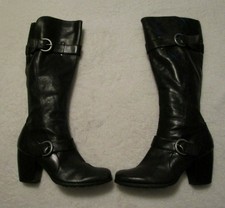 Born Elsa Knee High BOOTS Black Leather 