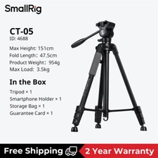 SmallRig 60" Camera Tripod Stand w/ Fluid Head for Mirrorless DSLR 4688