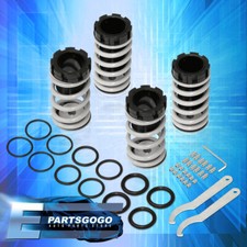 For 93-97 Toyota Corolla Adjustable Lowering Spring Coilover Sleeves Kit Silver For 93-97 Toyota Corolla Adjustable Lowering Spring Coilover Sleeves Kit Silver