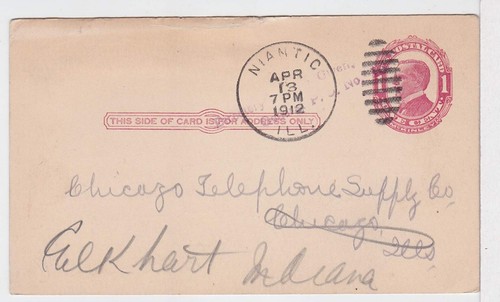 TurtlesTradingPost- Illinois- Niantic, IL 1912- Chicago Telephone Co Part Order - Picture 2 of 3