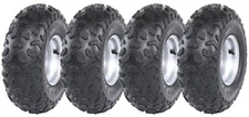 145/70-6 Go Kart Mini Bike ATV Tire On Rim Wheel 145 70-6 Off-road Tyre Set 4