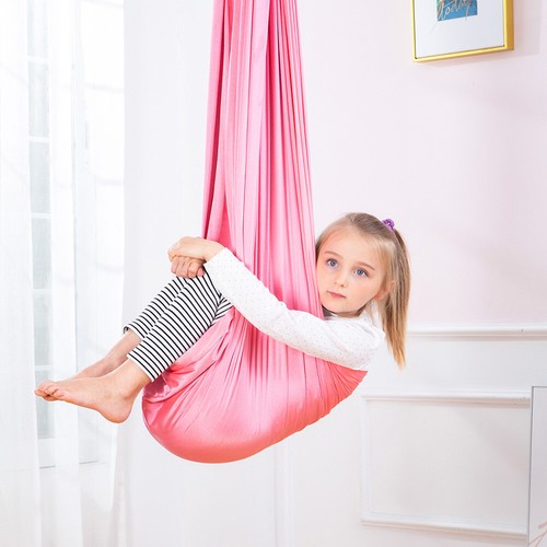 Columpio para niños hamaca interior yoga terapia niños autismo 280x150cm DE - Imagen 87 de 88