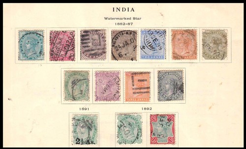 INDIA - 1882-1892 SELECTED QV STAMPS - 14V - USED - Picture 1 of 4