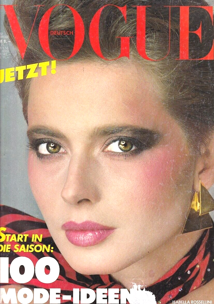 VOGUE GERMANY 82 ISABELLA ROSSELLINI KATHY IRELAND ROSEMARY