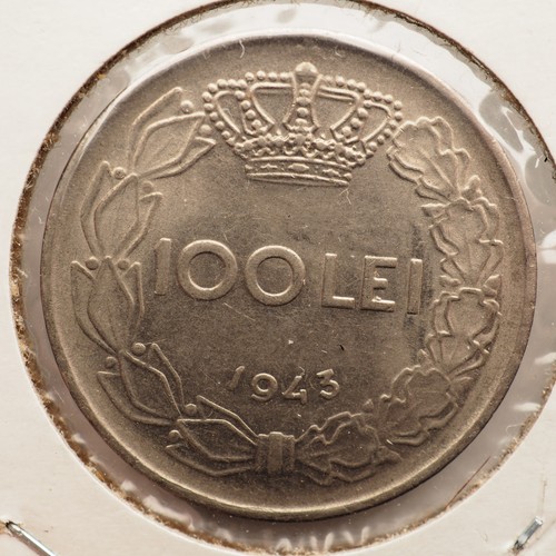 Romania 100 Lei 1943 King Mihai I ***NICE UNC COIN!*** - FREE SHIPPING! C4001