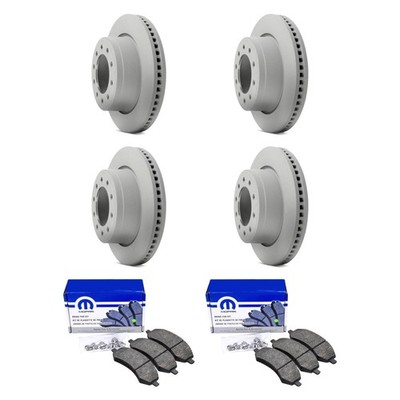 For Ram ProMaster 1500 15-18 Plain Front & Rear Brake Kit w Semi-Metallic Pads