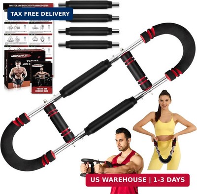 Twister Arm Trainer, 30-120 lbs Adjustable Twister Arm Chest Exerciser with 4 Sp