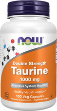NOW Supplements, Taurine 1,000 Mg, Double Strength, Nervous System Health , 100