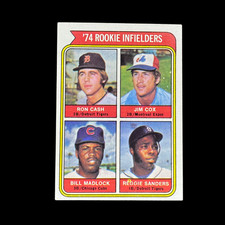 1974 Topps - Rookie Infielders Reggie Sanders, Bill Madlock, Jim Cox #600 (RC)