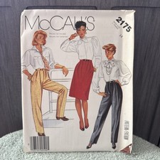 VINTAGE! 2175 McCalls Sz 14 Sewing Pattern Misses 1980s