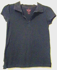 Old Navy Girls Navy Blue Polo Shirt Size Medium 8 School Shirt EUC