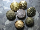 Lot of 1800's pre and post Civil War NY New York Militia Military Buttons