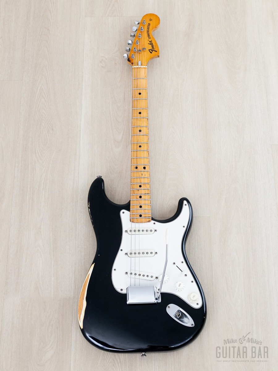 1975 Fender Stratocaster Vintage Guitar Black w/ Case | eBay