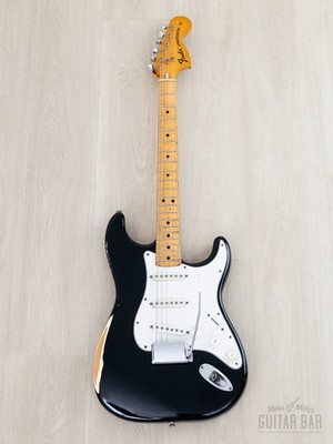1975 Fender Stratocaster Vintage Guitar Black w/ Case | eBay
