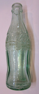 Old 1940's Devils Lake North Dakota 6 oz Green Glass Coca Cola Soda Pop Bottle