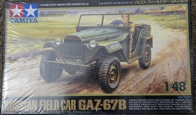 TAMIYA - RUSSIAN FIELD CAR GAZ-67B,  1/48,  SEALED