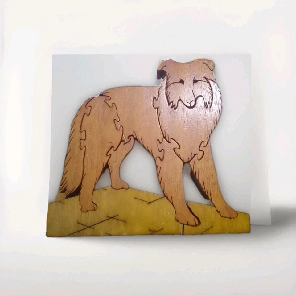 Rompecabezas de madera 3D hecho a mano para perros labrador en gran forma! Foto 2 de 4