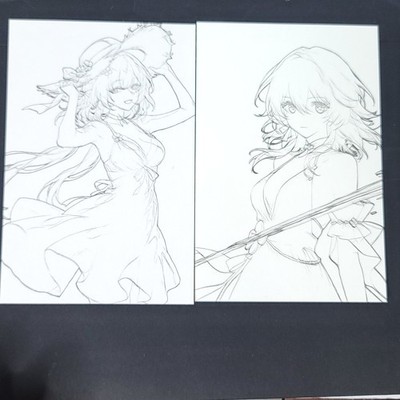 Honkai Star Rail Girls Art Sketch Card Waifu Anime Girl 6 x 4 Lot of 2 D