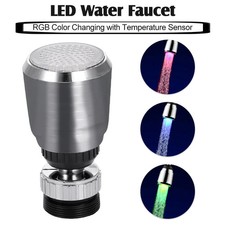 LED Water Faucet Light Water Stream Movable Water Faucet RGB Colors Changing Tem