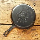 Vintage GRISWOLD Cast Iron SKILLET Frying Pan # 6 LARGE BLOCK LOGO - Ironspoon