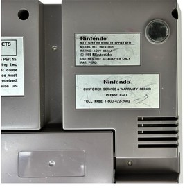 Original NES Nintendo Console Gray NES-001 w/Two Controllers Tested Works